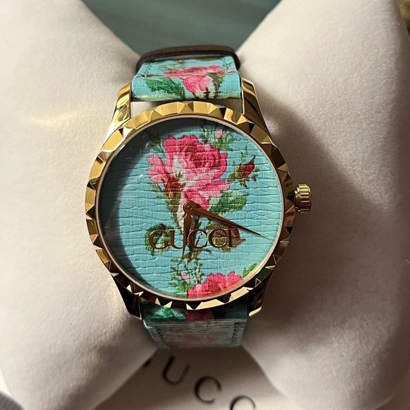 Gucci G-timeless Aqua flora watch - Picture 1 of 9